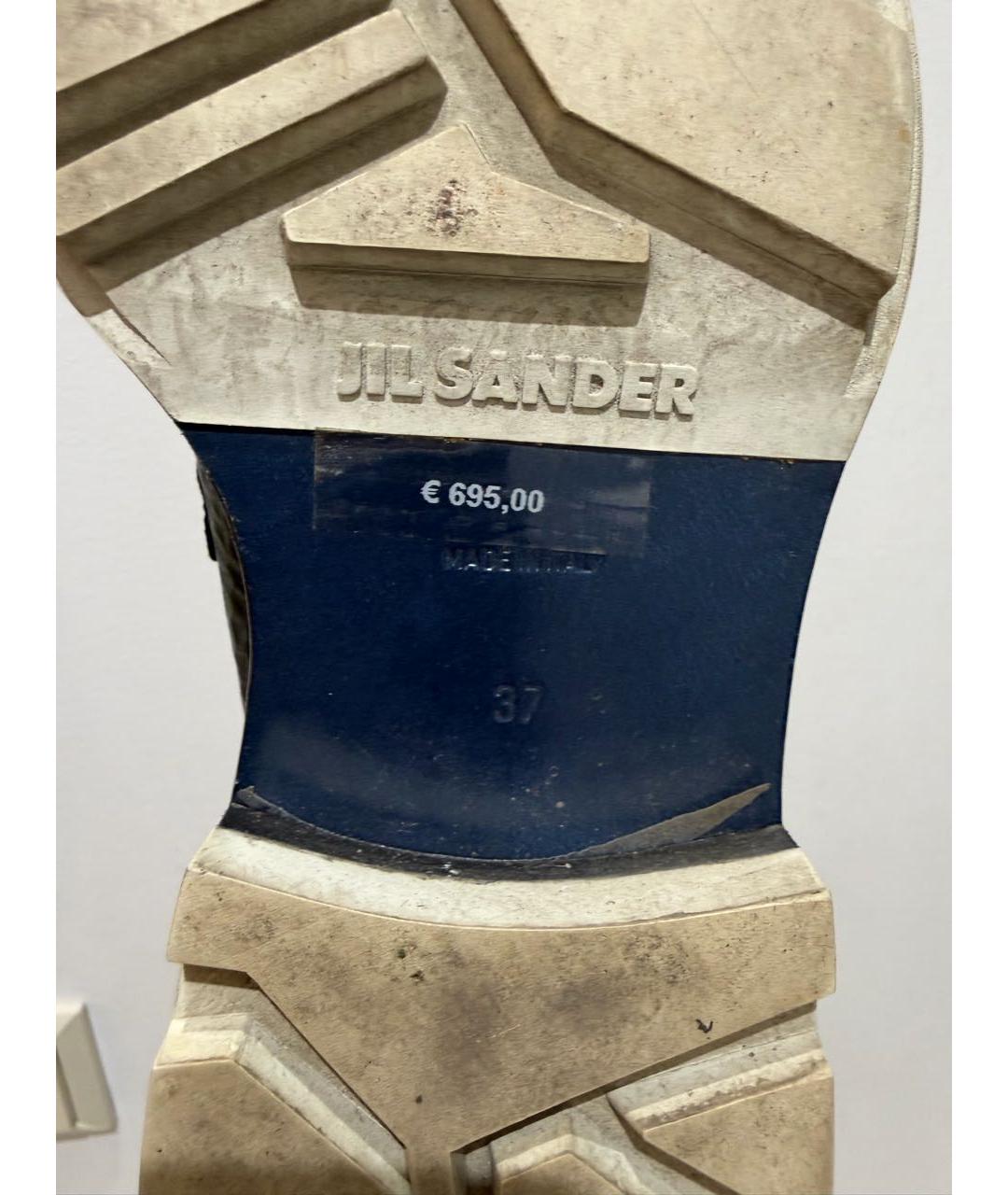 JIL SANDER Черные кожаные лоферы, фото 5