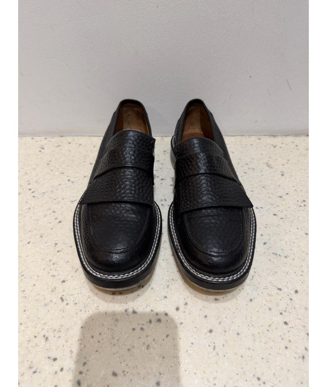 JIL SANDER Черные кожаные лоферы, фото 2