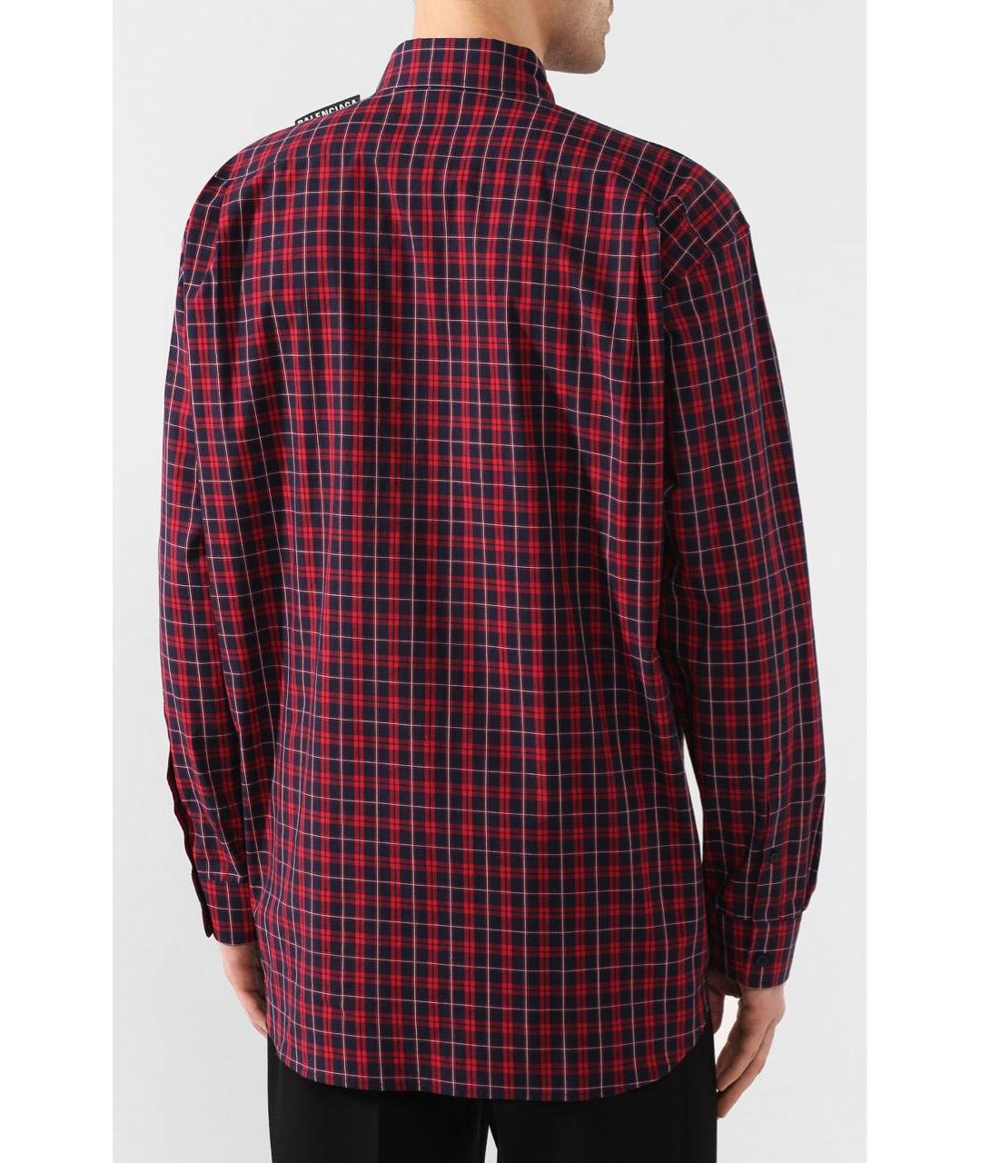 BALENCIAGA Красная хлопковая кэжуал рубашка, фото 5