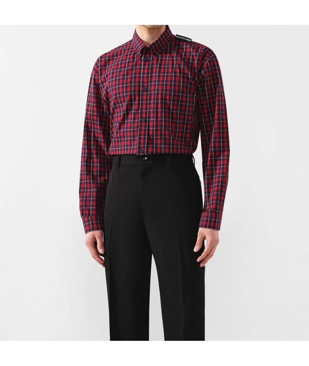 BALENCIAGA Красная хлопковая кэжуал рубашка, фото 4