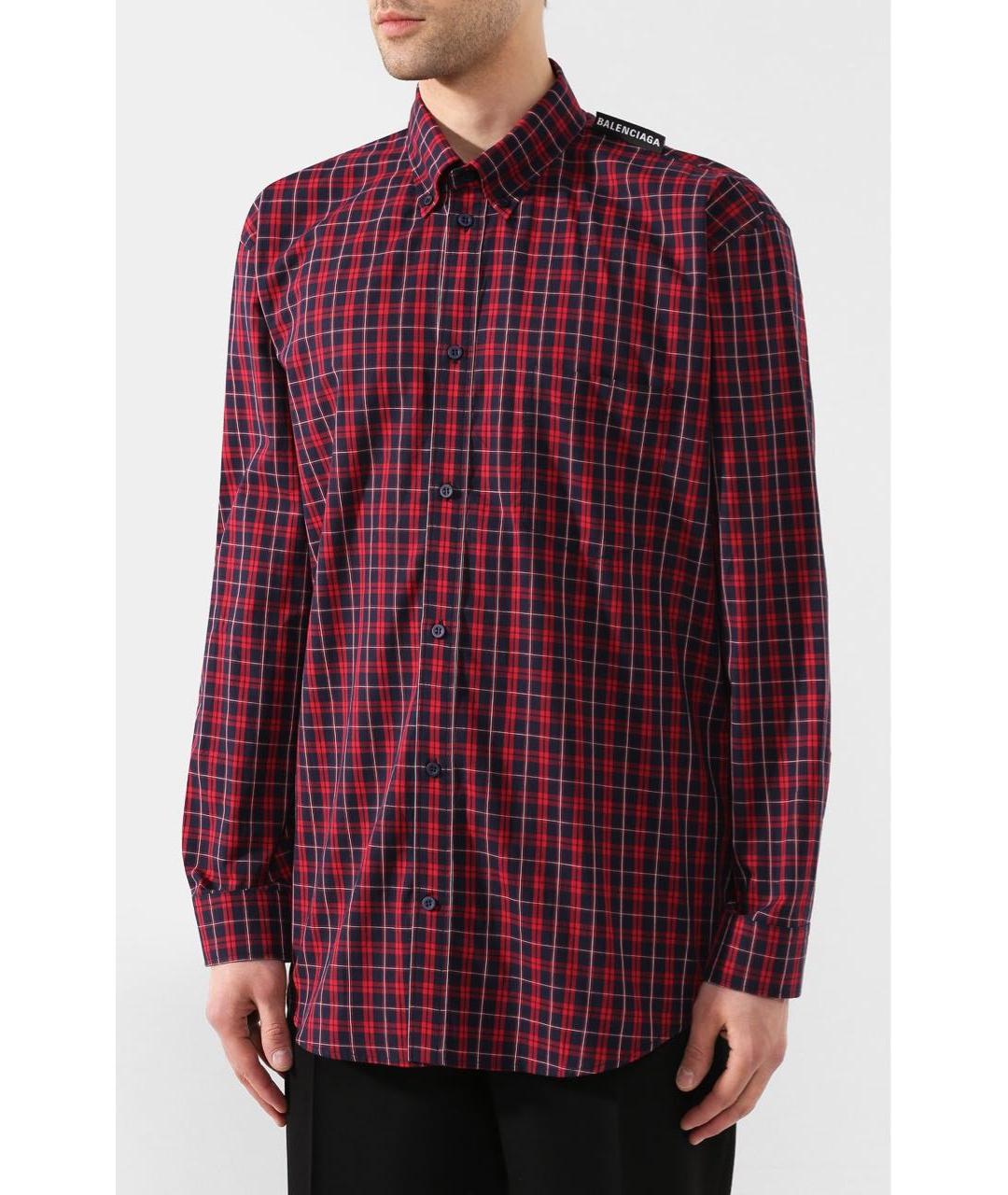 BALENCIAGA Красная хлопковая кэжуал рубашка, фото 3