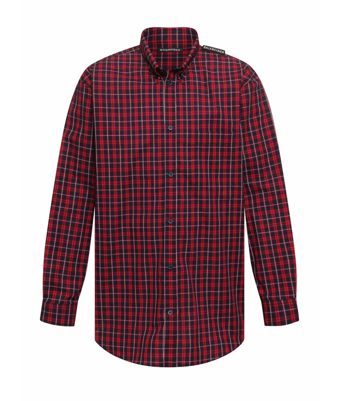 BALENCIAGA Красная хлопковая кэжуал рубашка, фото 1