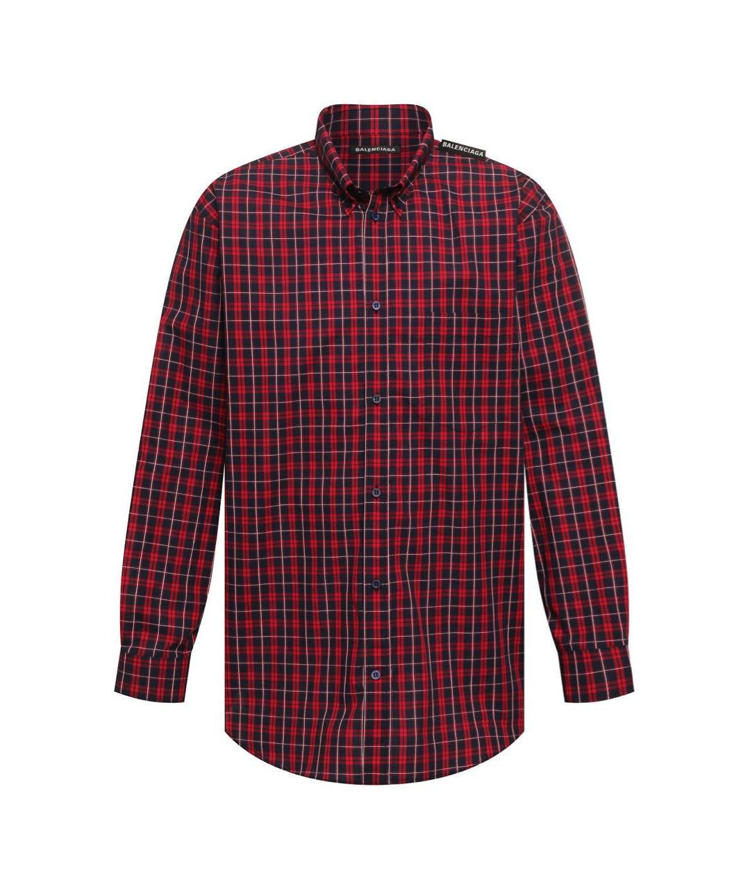 BALENCIAGA Красная хлопковая кэжуал рубашка, фото 1