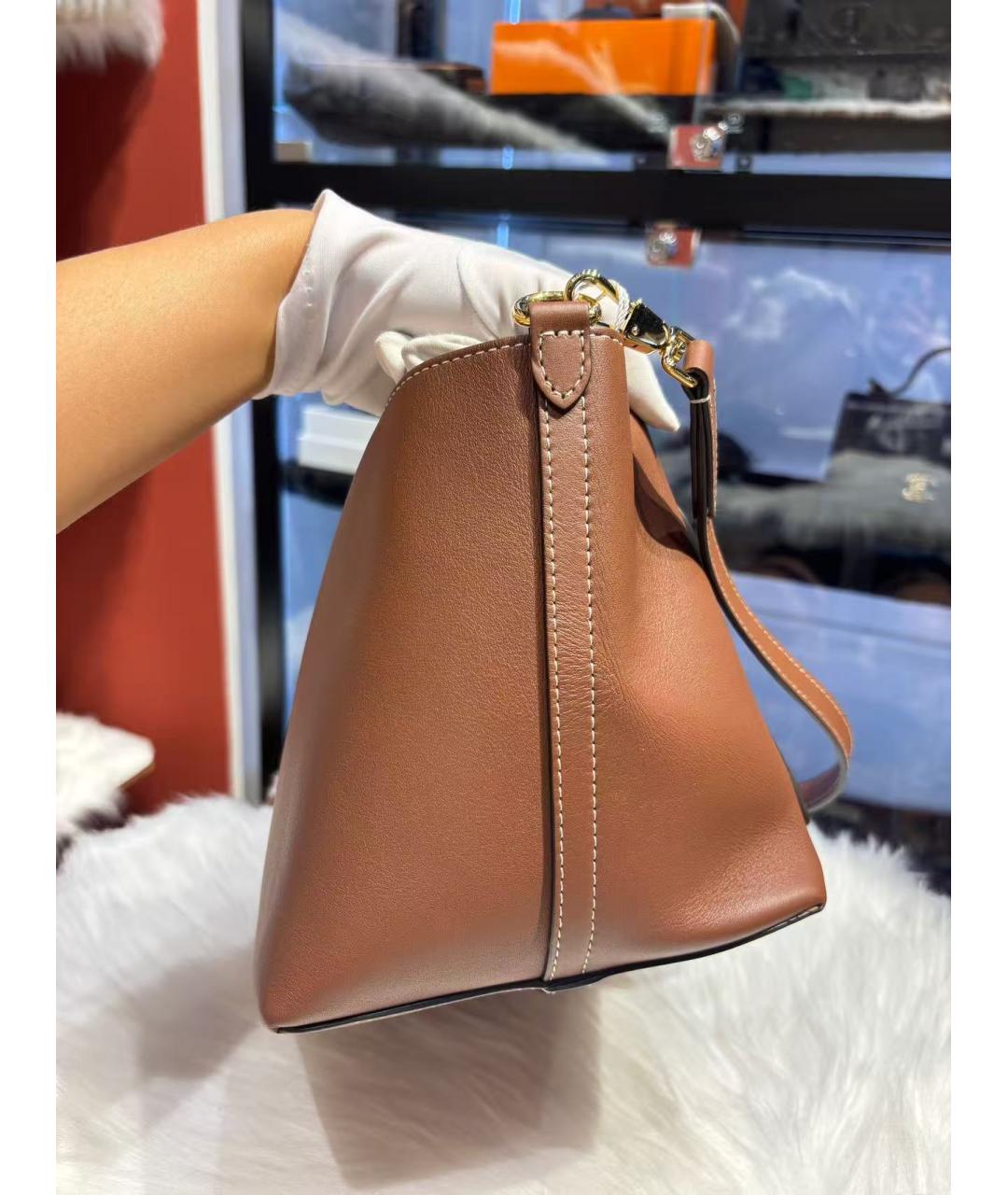 BURBERRY Коричневая кожаная сумка через плечо, фото 3