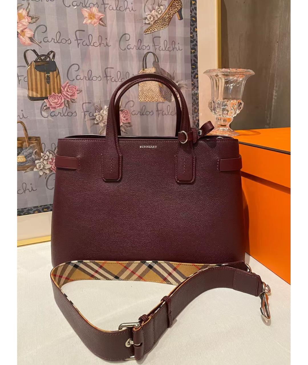 BURBERRY Красная кожаная сумка через плечо, фото 6