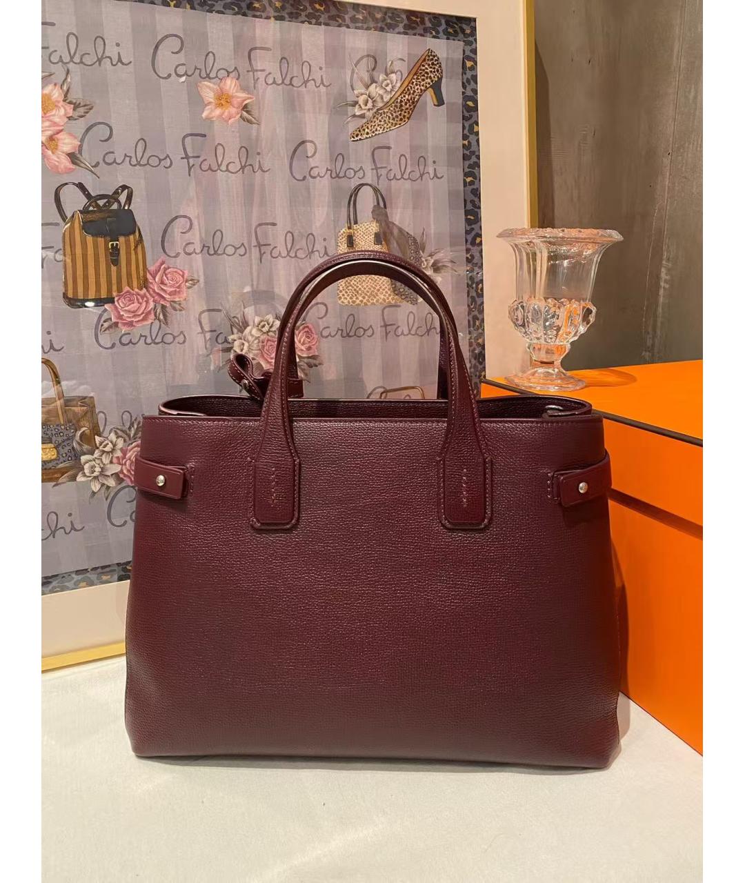 BURBERRY Красная кожаная сумка через плечо, фото 5