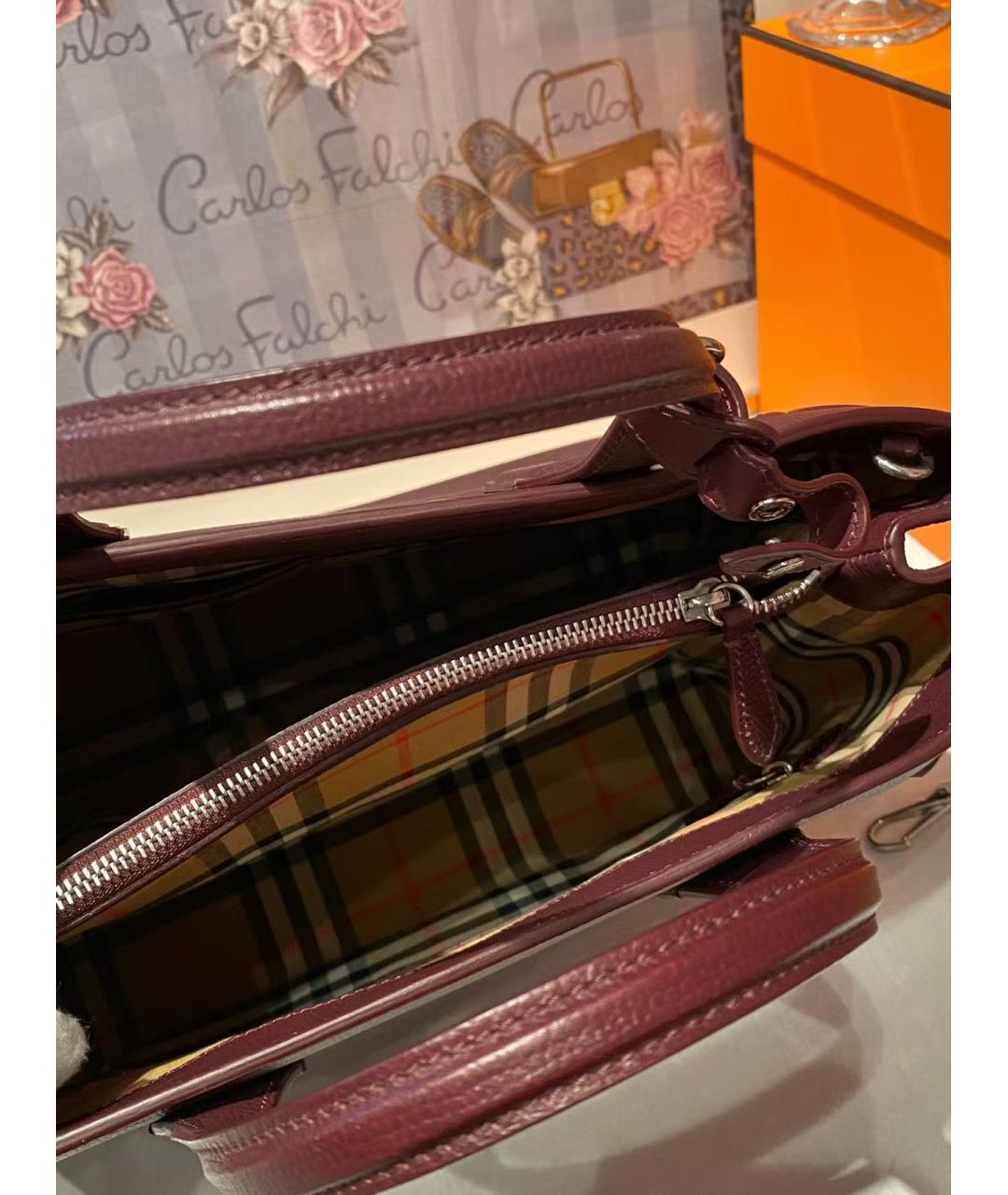 BURBERRY Красная кожаная сумка через плечо, фото 4