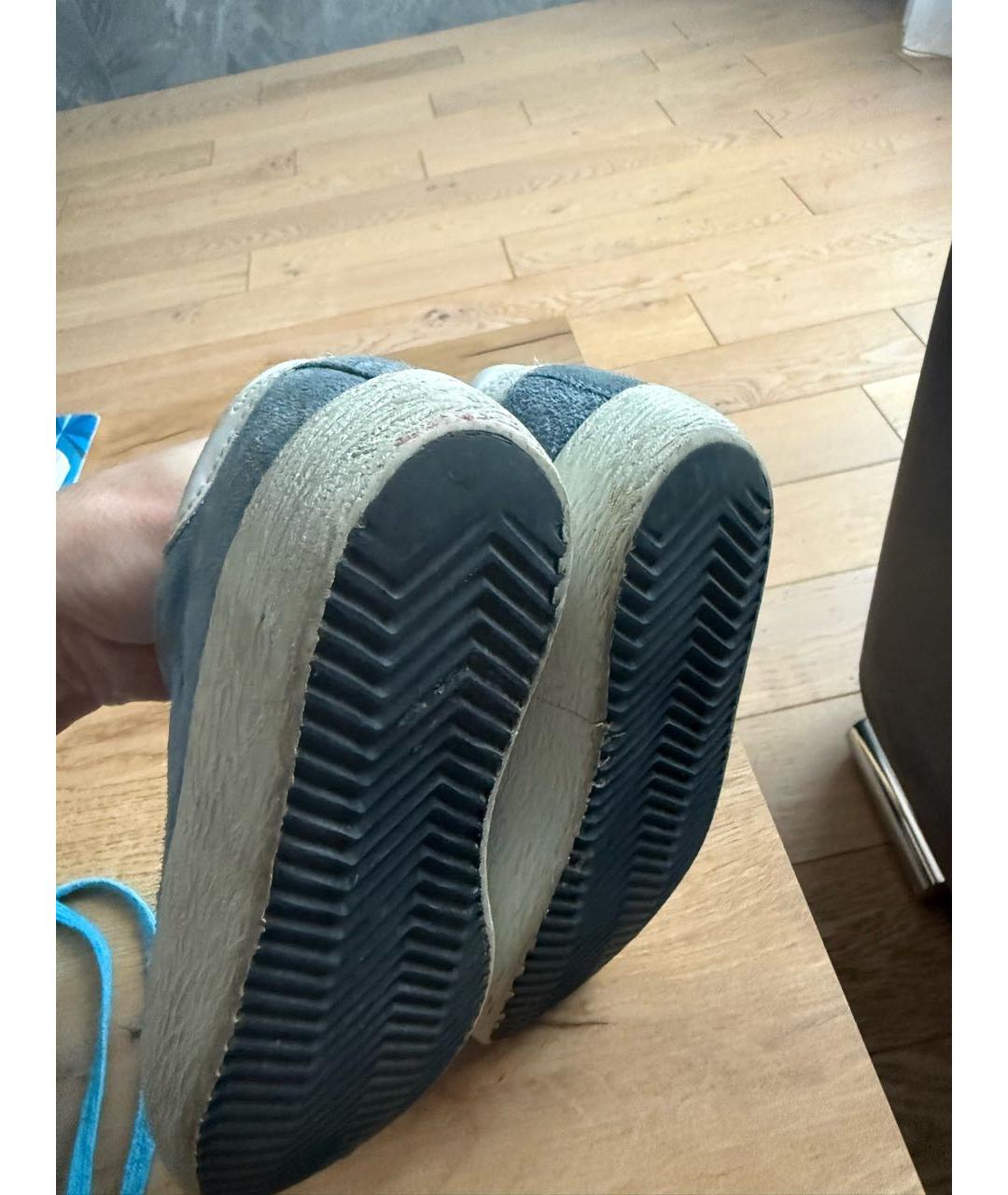 GOLDEN GOOSE DELUXE BRAND Голубые замшевые кеды, фото 6