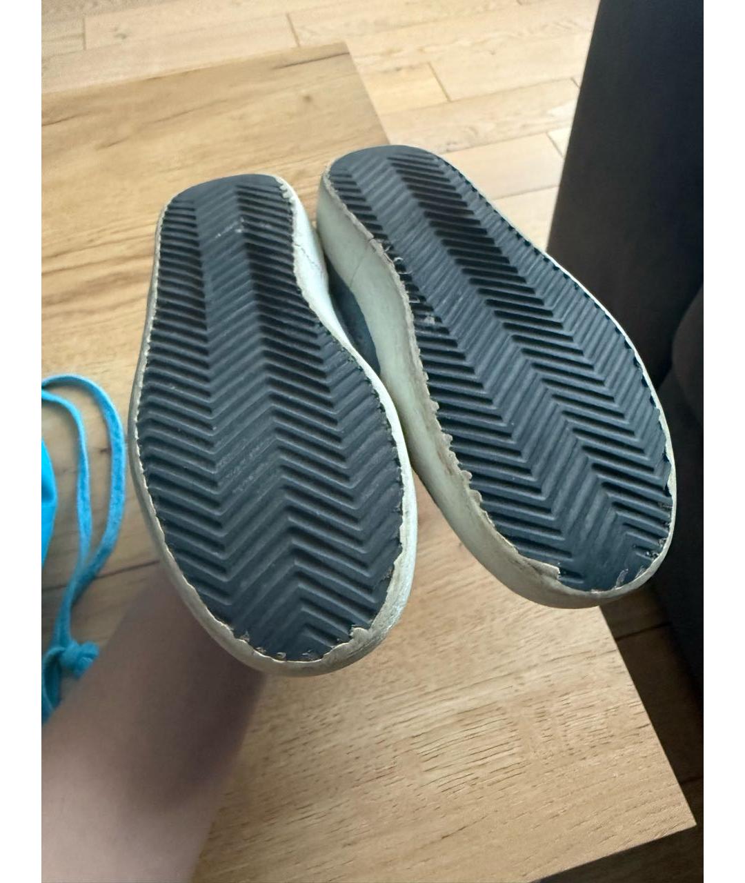 GOLDEN GOOSE DELUXE BRAND Голубые замшевые кеды, фото 7
