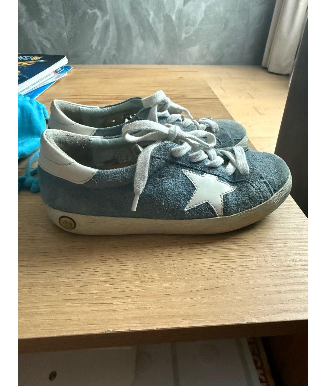 GOLDEN GOOSE DELUXE BRAND Голубые замшевые кеды, фото 9