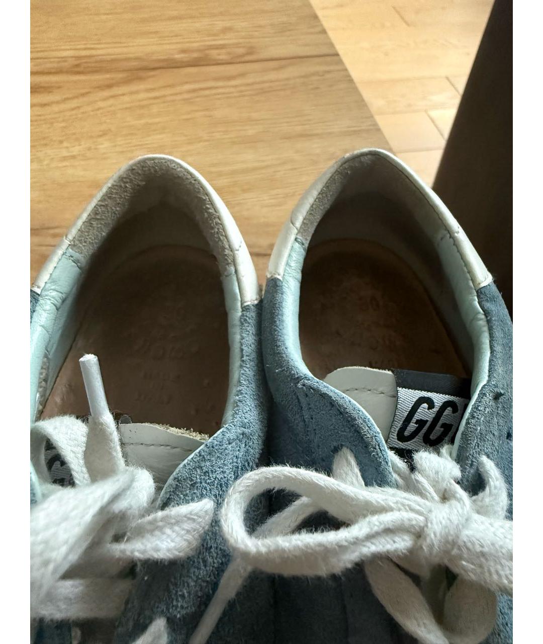 GOLDEN GOOSE DELUXE BRAND Голубые замшевые кеды, фото 3