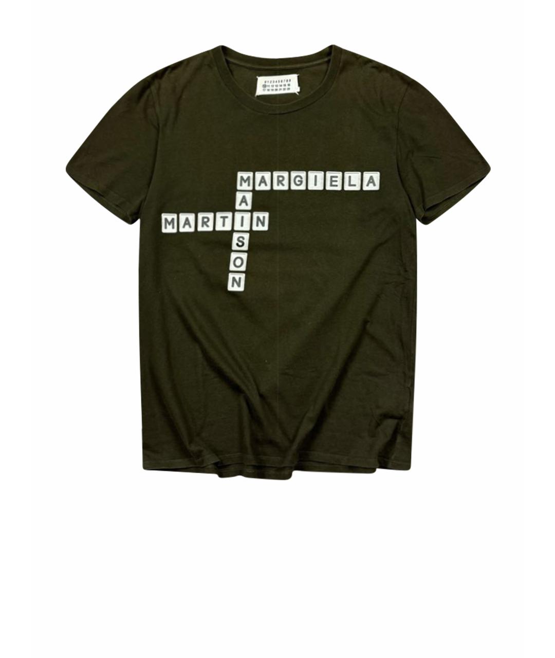 MAISON MARGIELA Хаки хлопковая футболка, фото 1