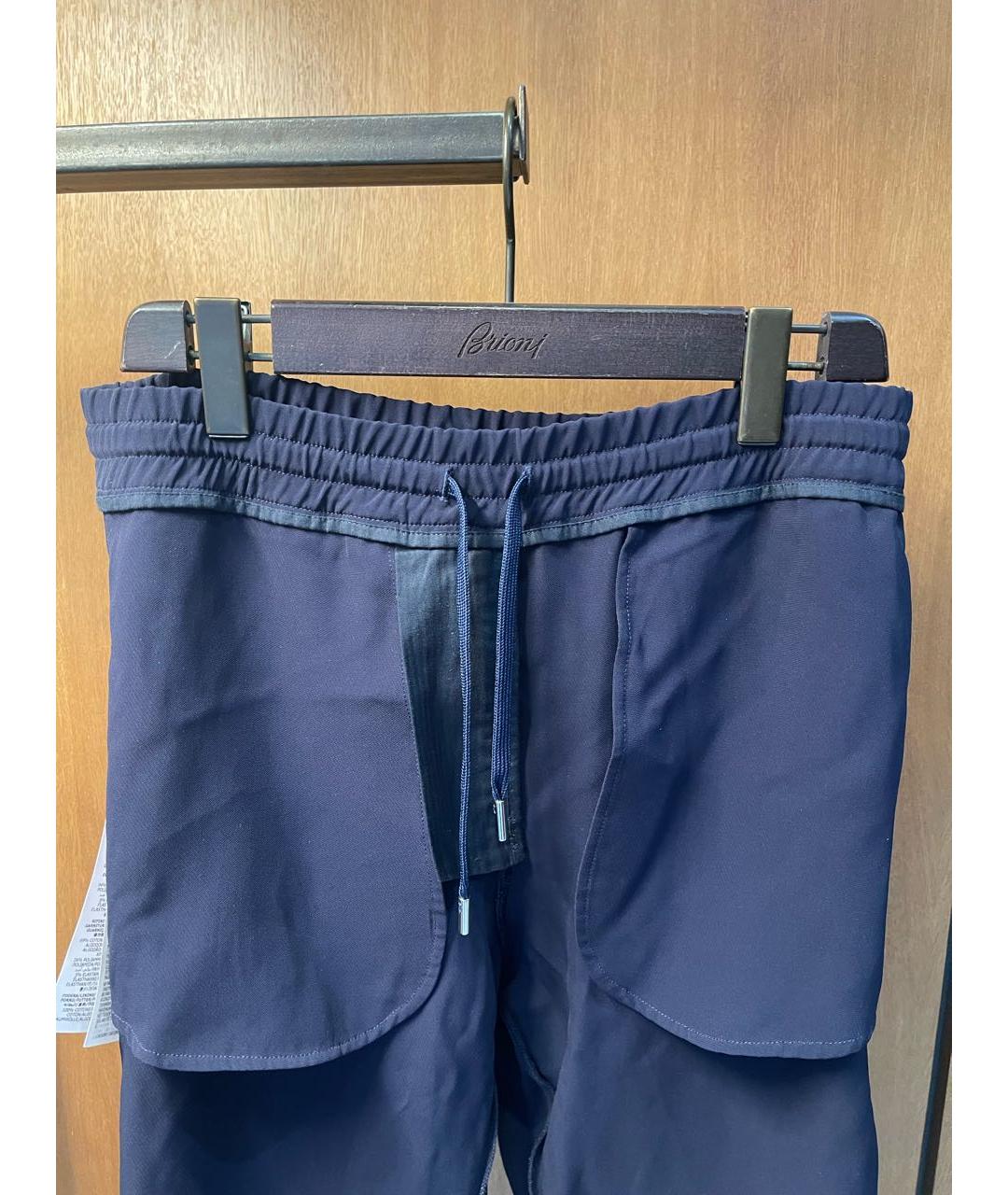 ALEXANDER MCQUEEN Темно-синие вискозные повседневные брюки, фото 6