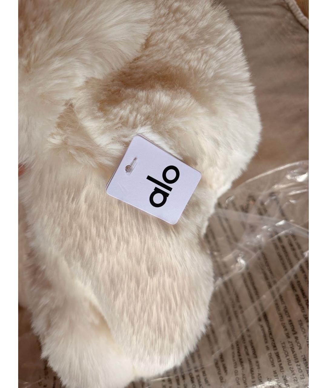 ALO YOGA Белая синтетическая шапка, фото 4