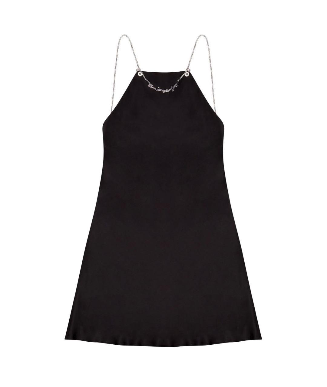 DIESEL Черное полиэстеровое коктейльное платье, фото 5