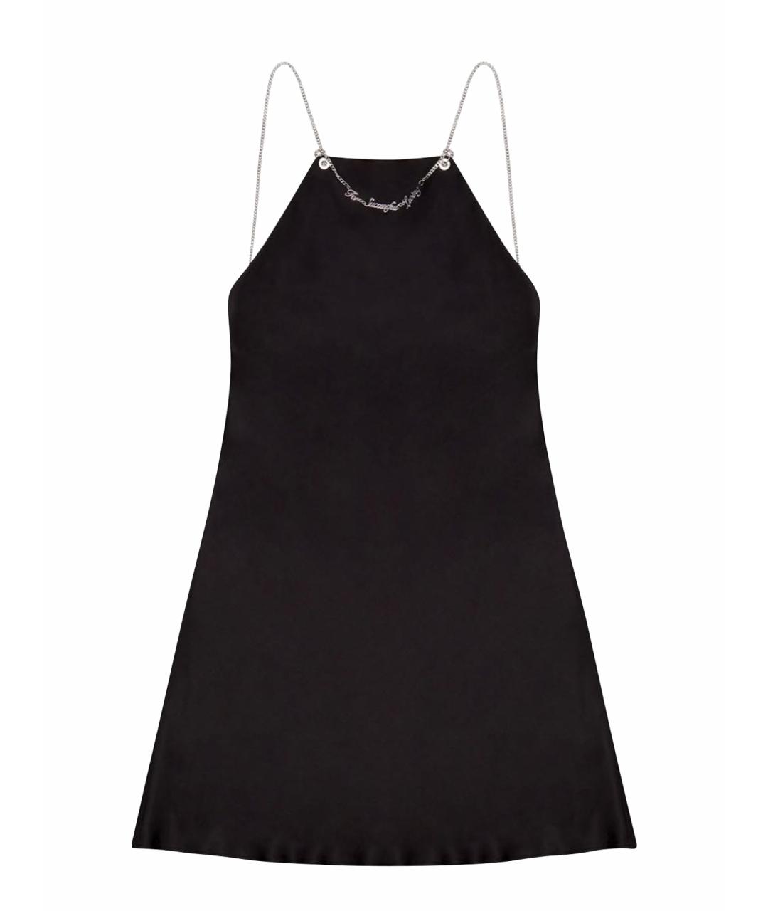 DIESEL Черное полиэстеровое коктейльное платье, фото 1