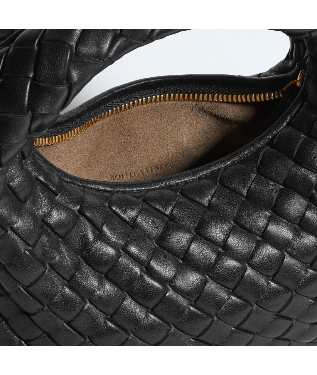 BOTTEGA VENETA Черная кожаная сумка с короткими ручками, фото 3