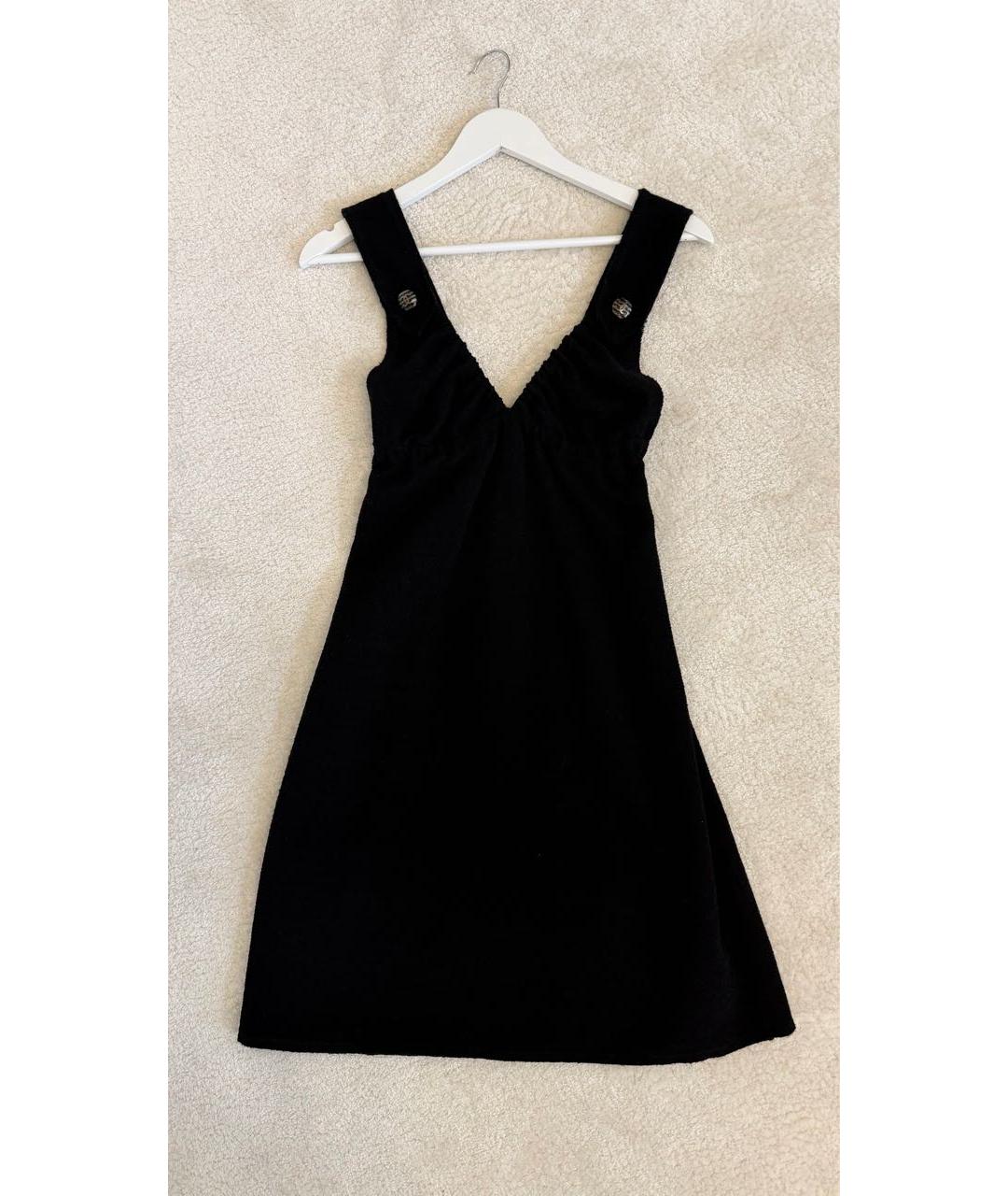 CHANEL Черный шерстяной сарафан, фото 8