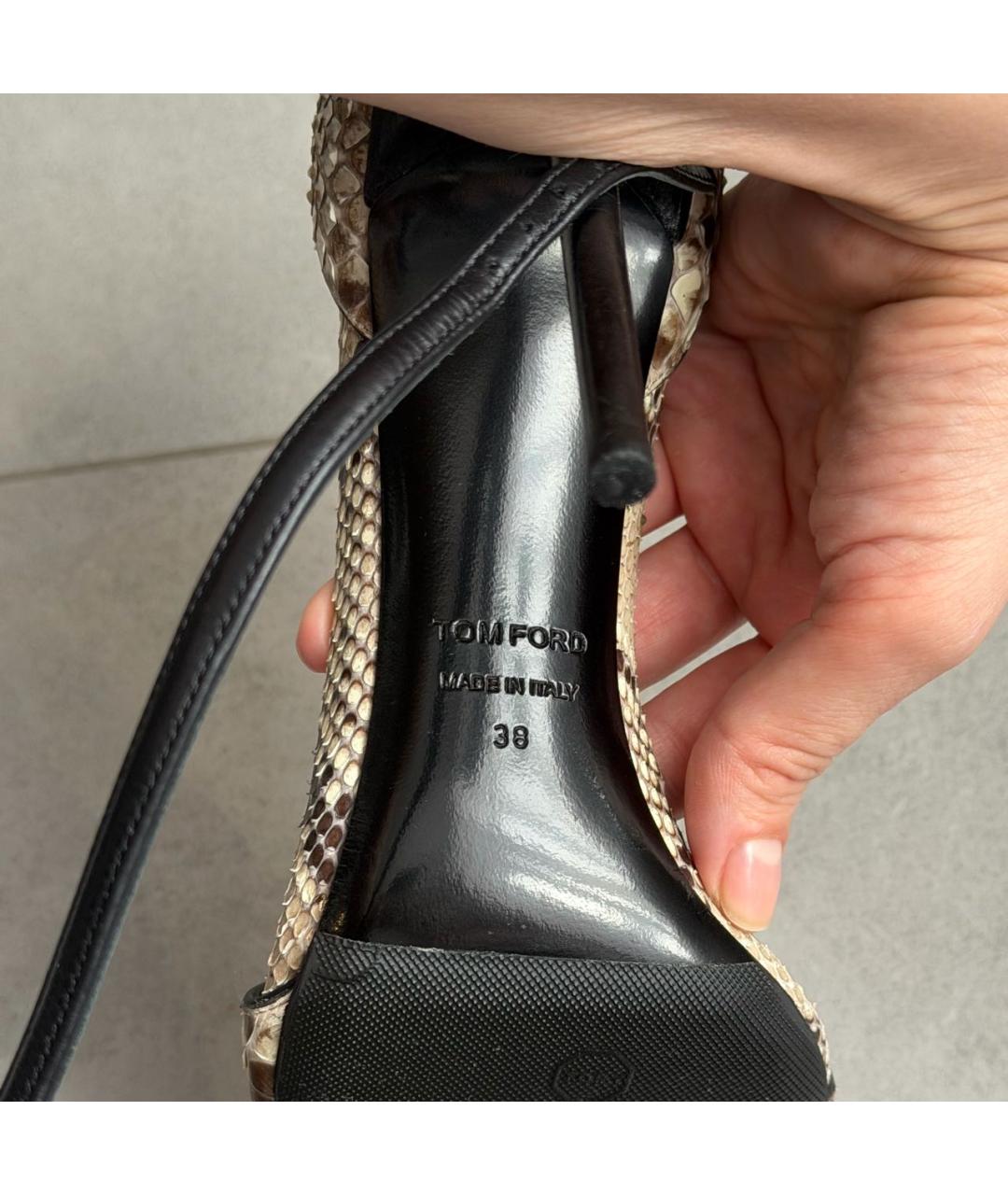 TOM FORD Мульти босоножки из экзотической кожи, фото 2