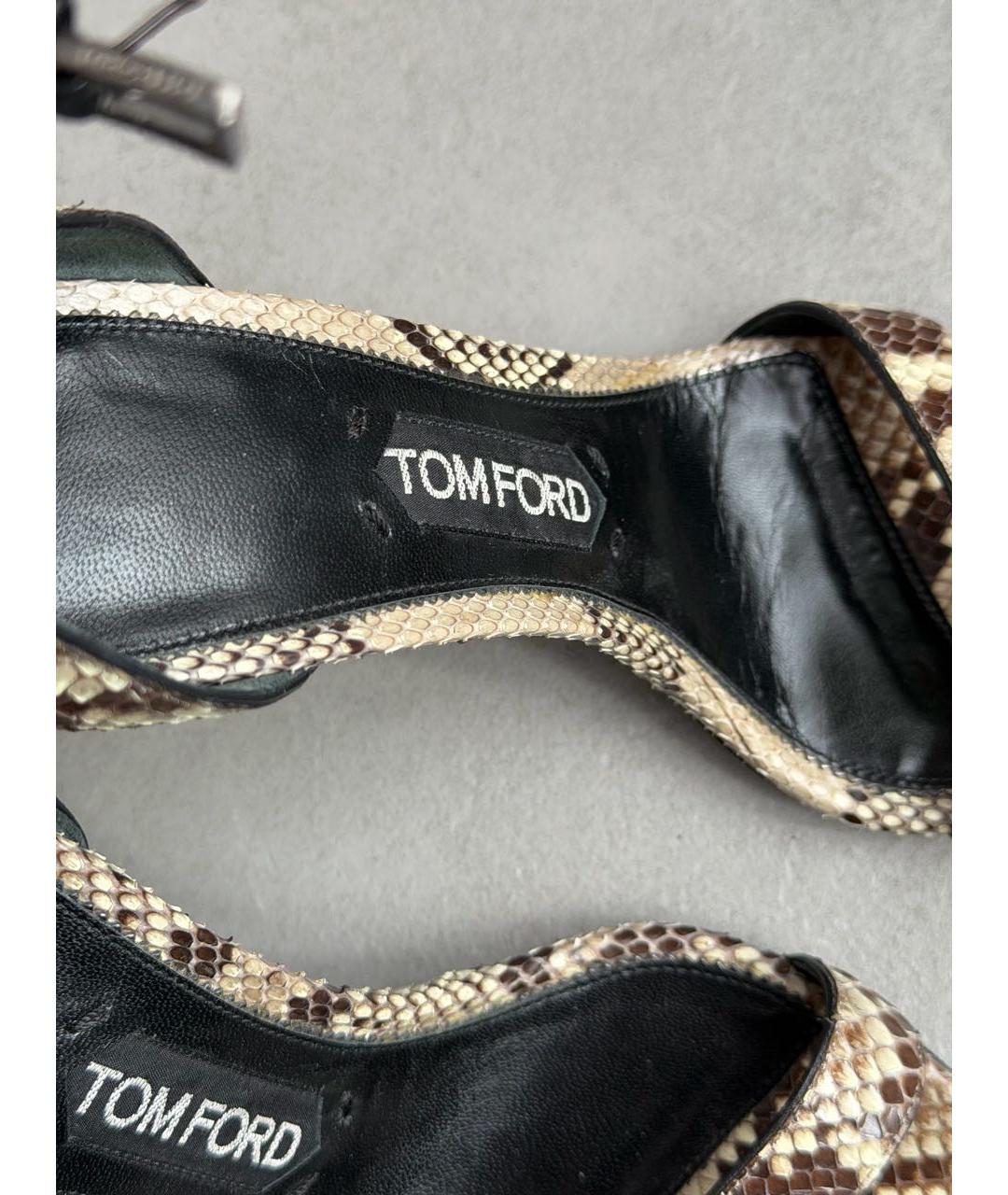 TOM FORD Мульти босоножки из экзотической кожи, фото 6