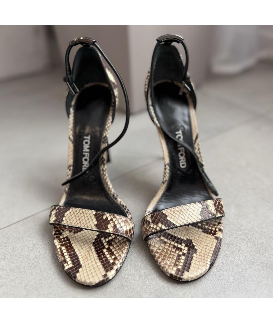 TOM FORD Мульти босоножки из экзотической кожи, фото 5