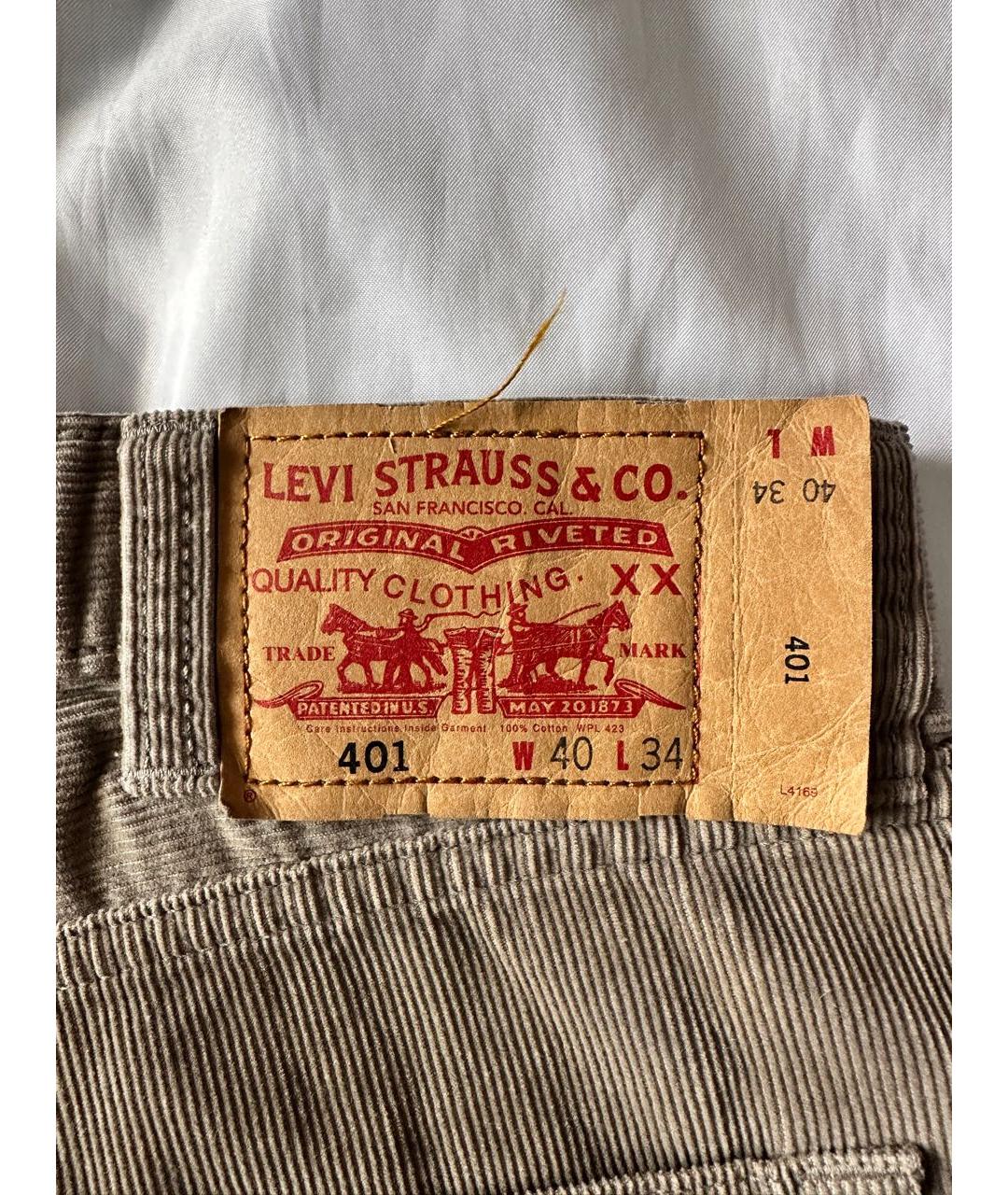 LEVI'S Бежевые хлопковые джинсы, фото 4