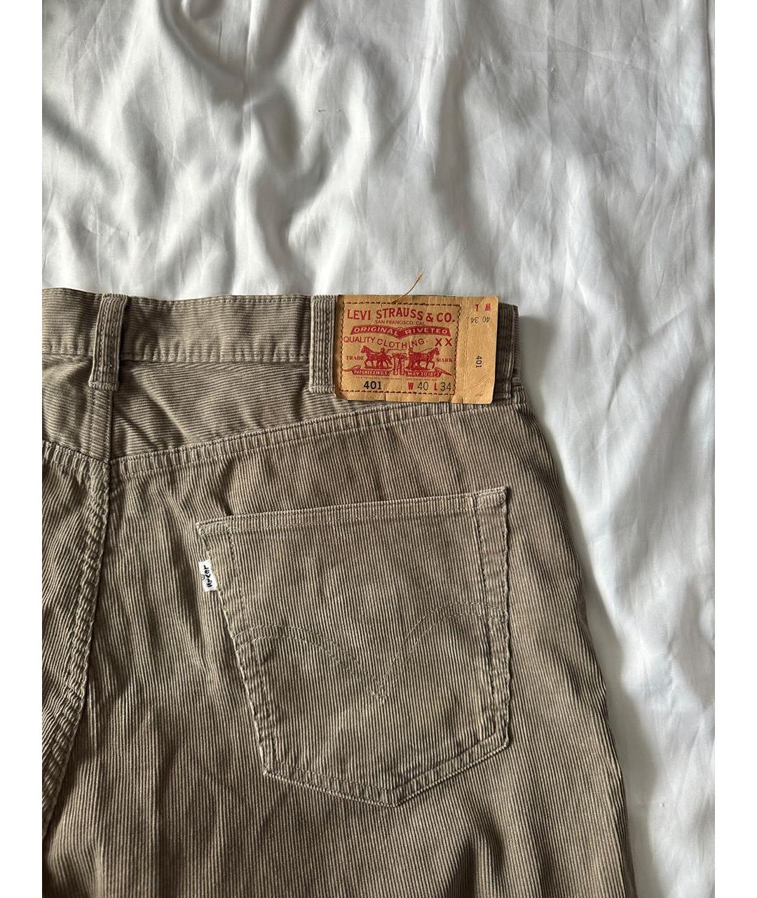 LEVI'S Бежевые хлопковые джинсы, фото 3