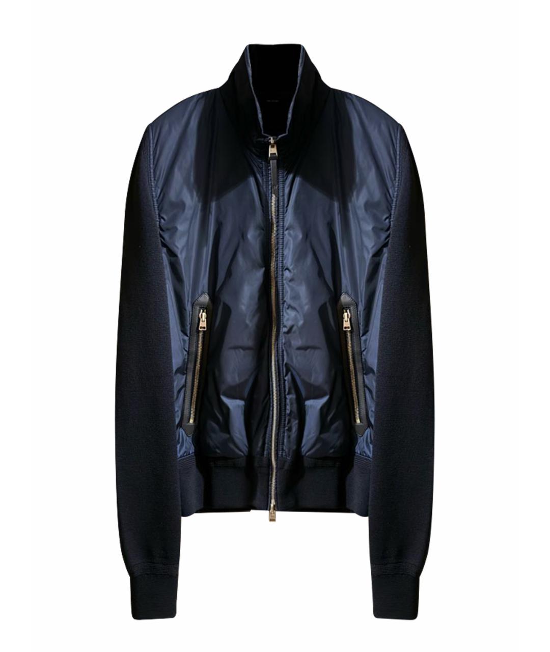 TOM FORD Темно-синяя шерстяная куртка, фото 1