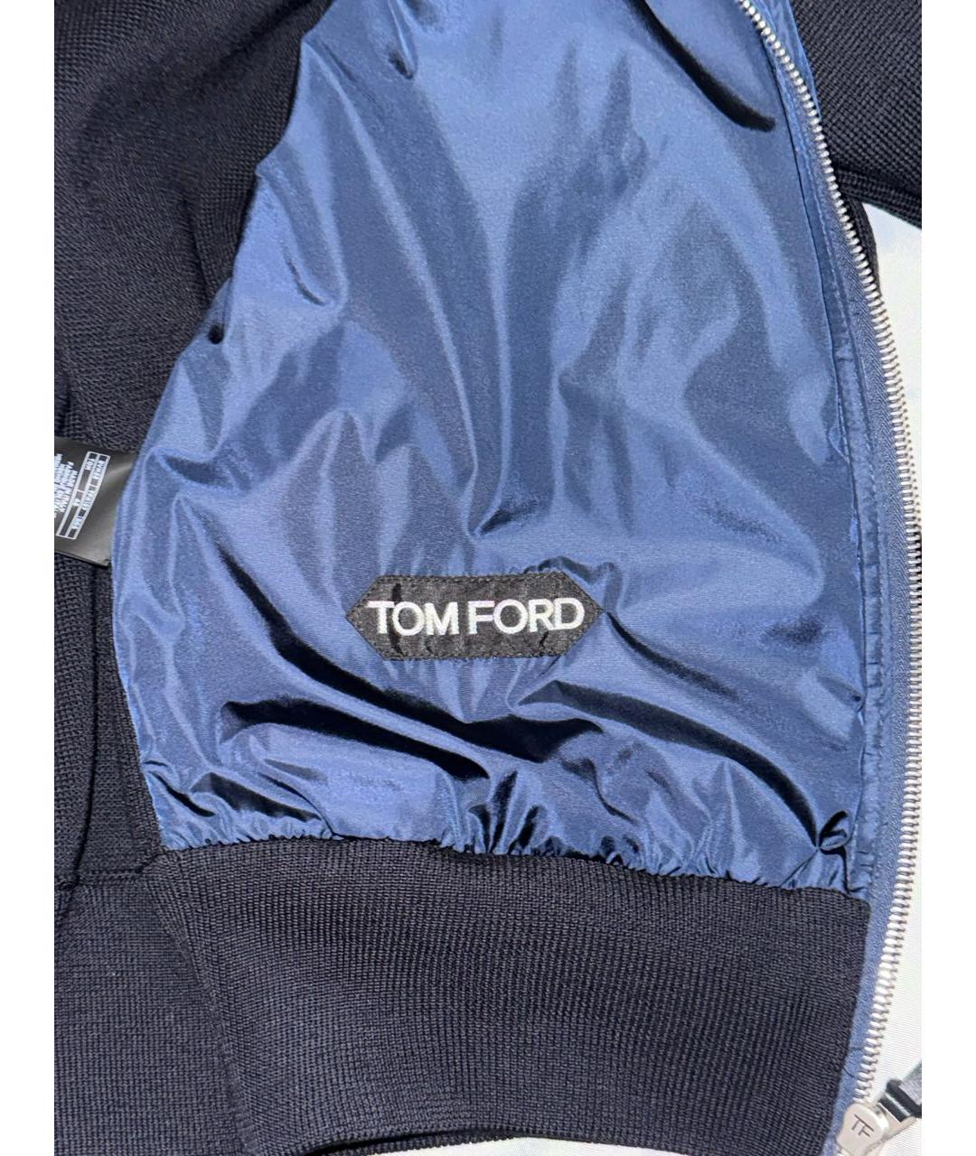 TOM FORD Темно-синяя шерстяная куртка, фото 3
