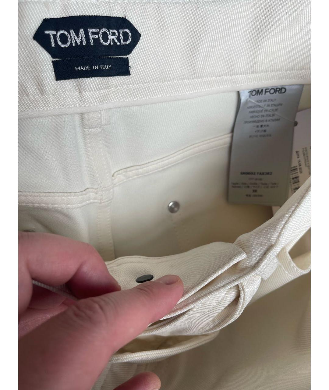 TOM FORD Бежевые шелковые шорты, фото 6