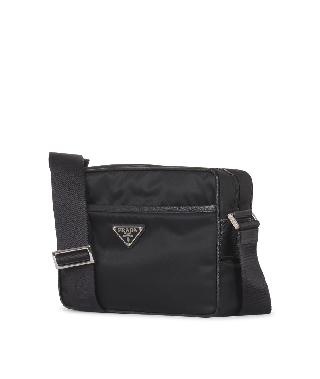 PRADA Черная синтетическая сумка на плечо, фото 2