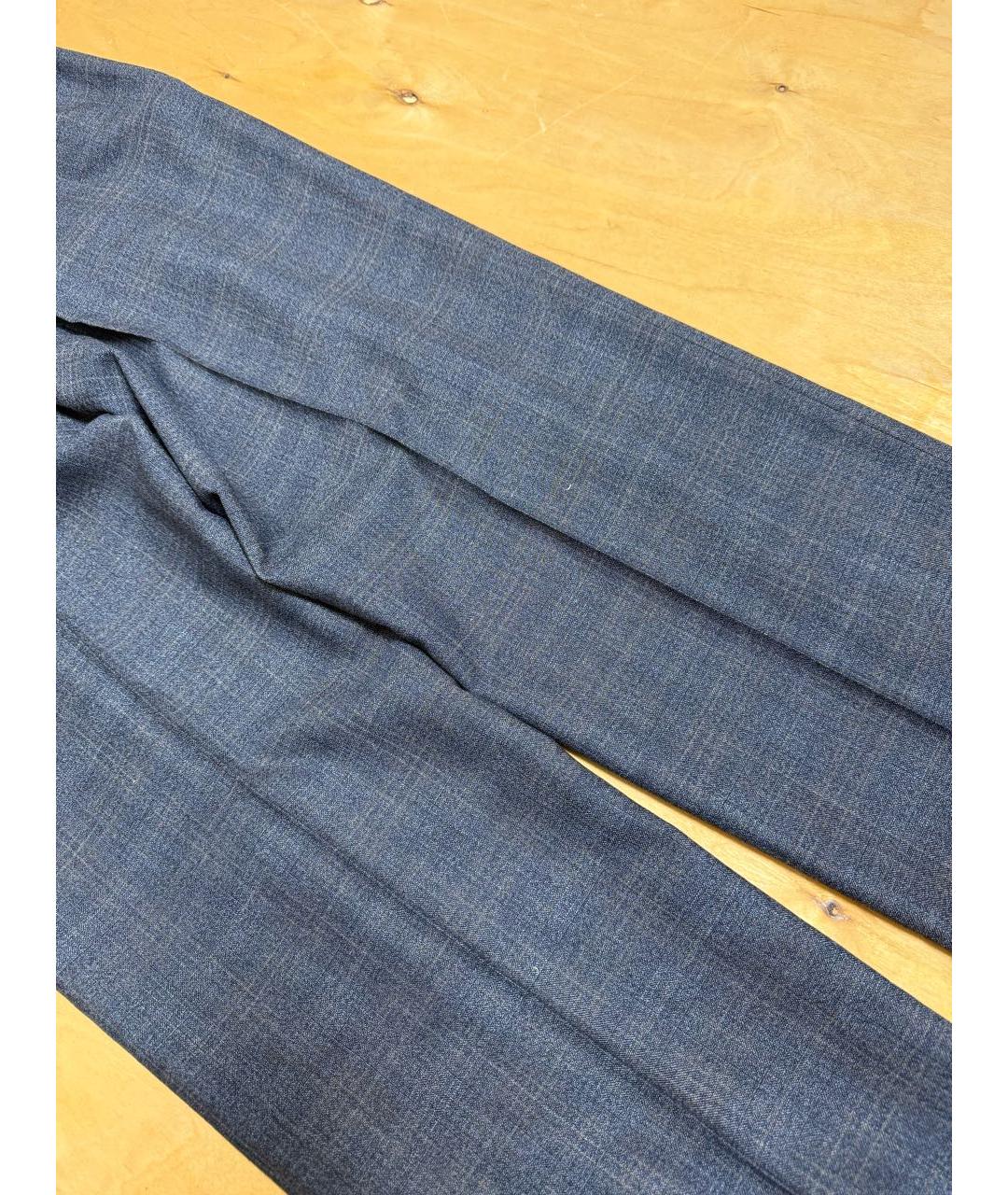 CANALI Синие шерстяные классические брюки, фото 6