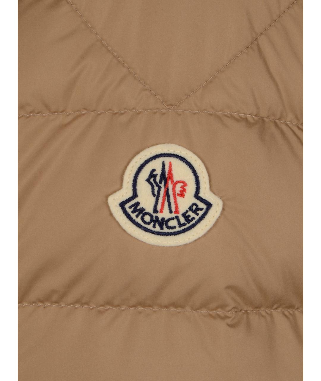 MONCLER Бежевый пуховик, фото 3