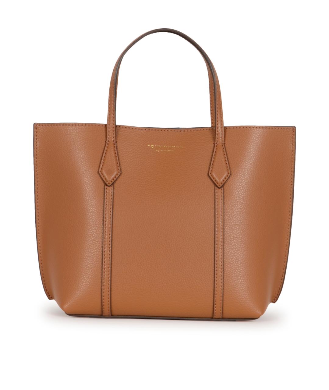 TORY BURCH Коричневая кожаная сумка тоут, фото 1