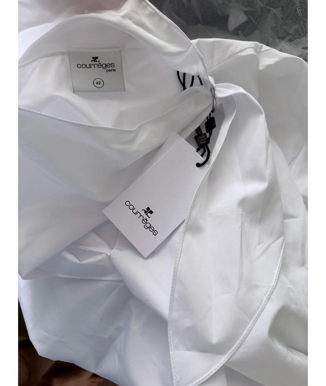 COURREGES Белая хлопковая рубашка, фото 4