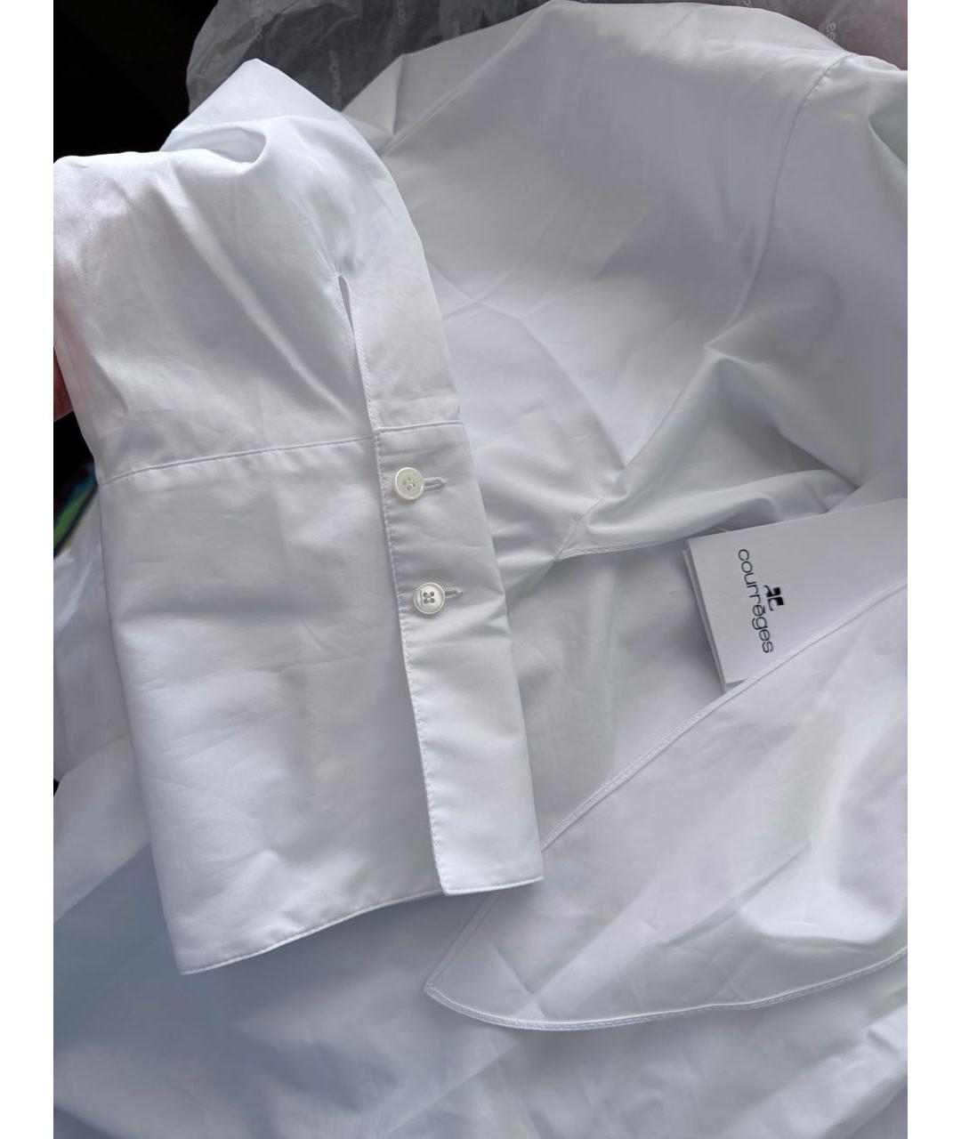 COURREGES Белая хлопковая рубашка, фото 5