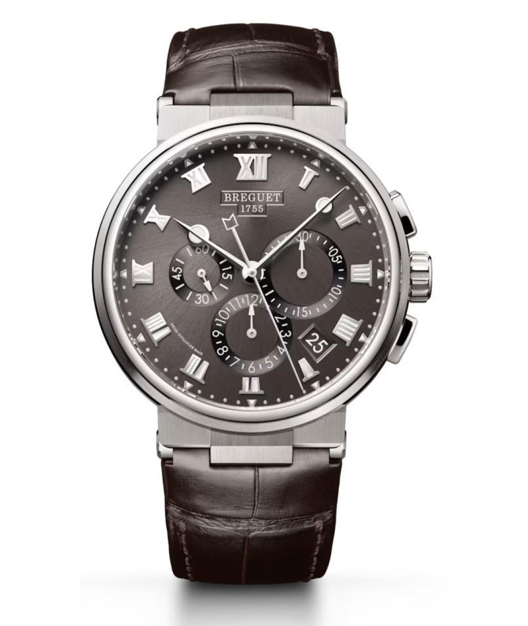 Breguet Серые металлические часы, фото 5