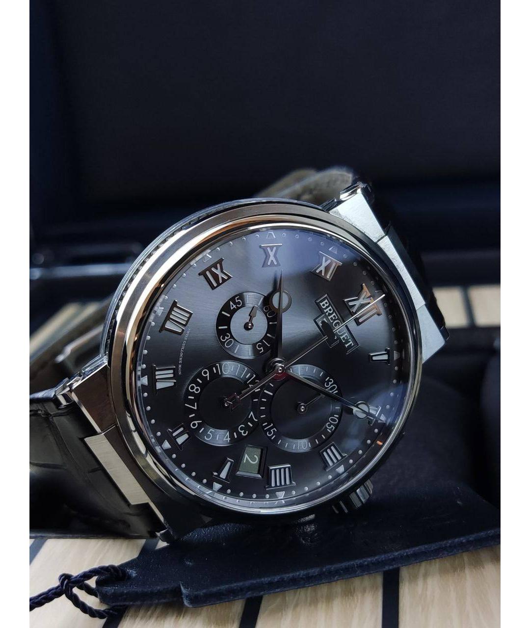 Breguet Серые металлические часы, фото 3