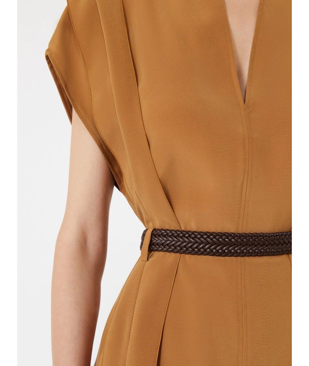 MAX MARA Бежевая ацетатная блузы, фото 5