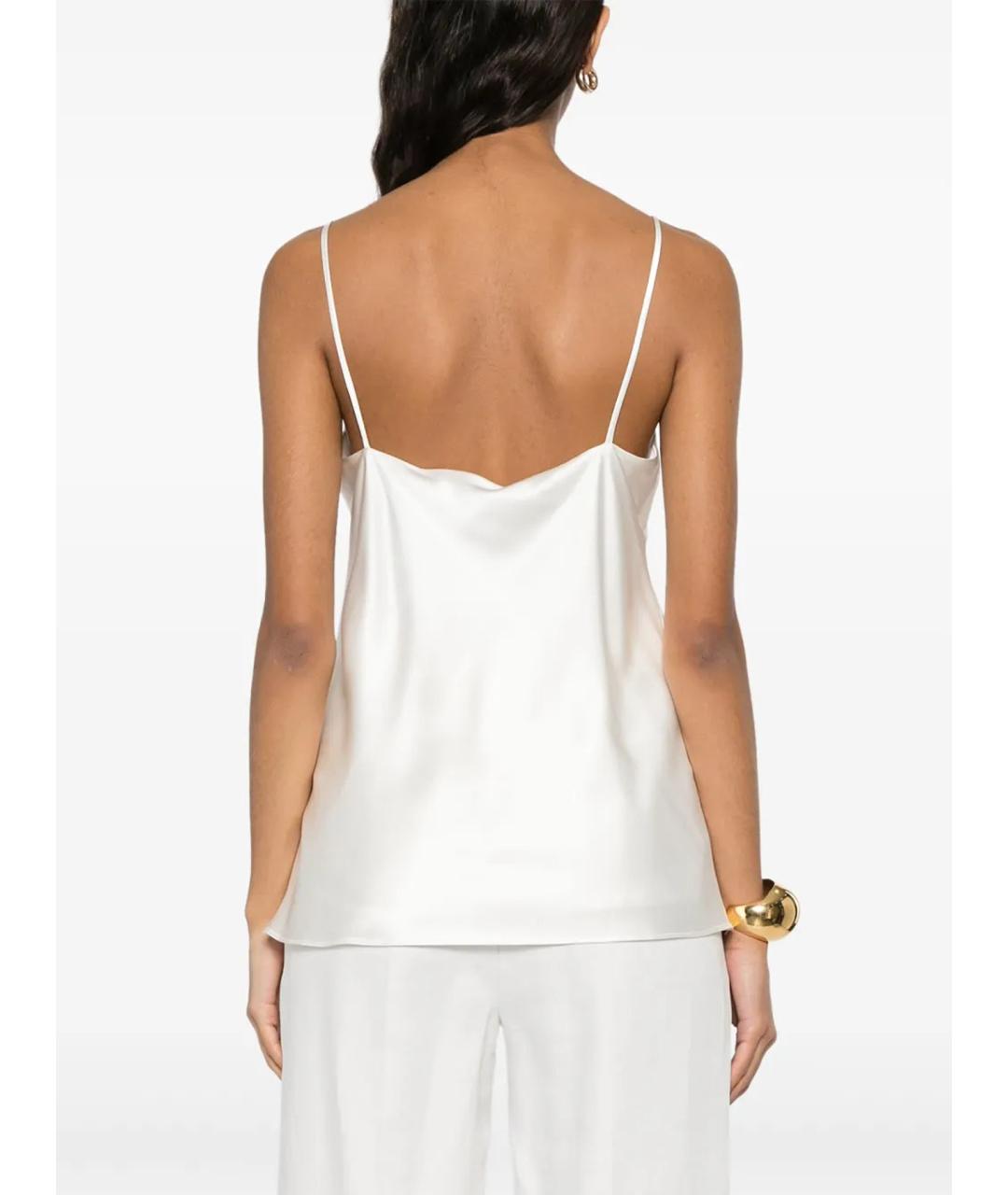 MAX MARA Белая шелковая майка, фото 4