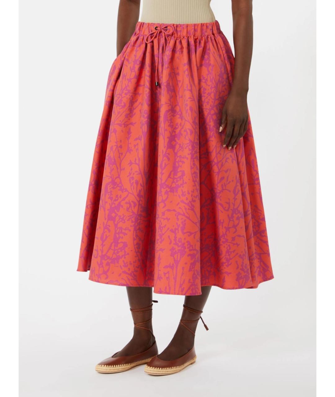 MAX MARA Мульти хлопковая юбка миди, фото 3
