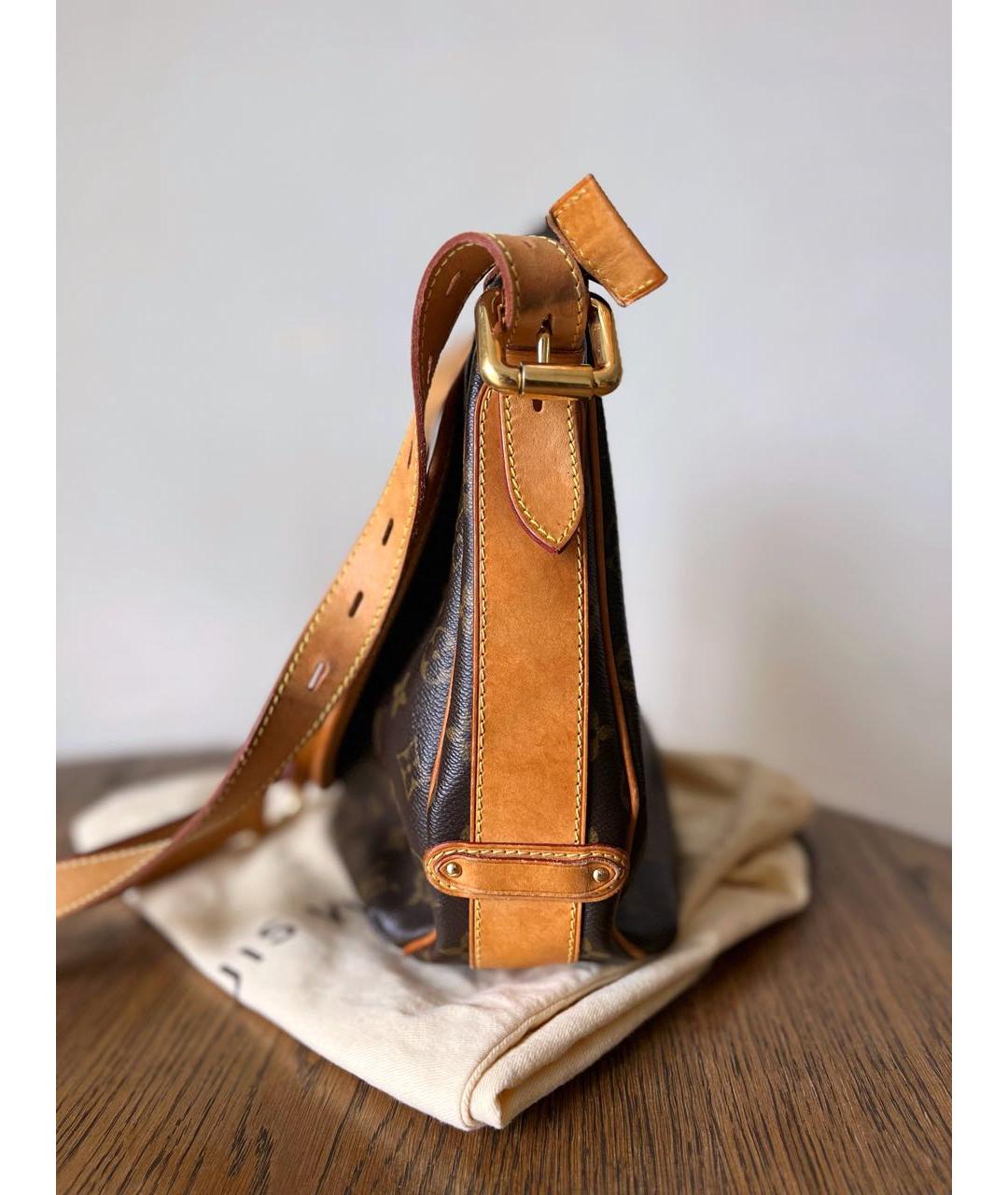 LOUIS VUITTON Коричневая кожаная сумка через плечо, фото 4