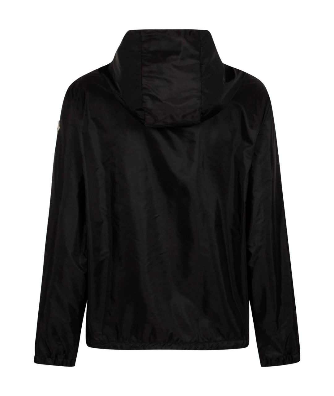 MONCLER Черная синтетическая куртка, фото 2