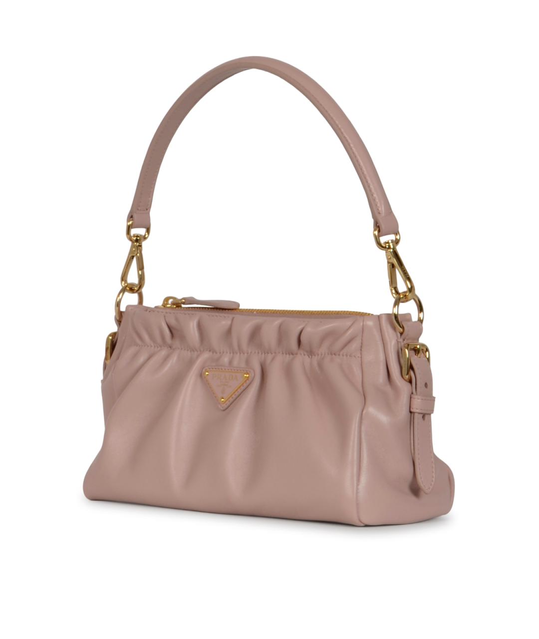PRADA Розовая кожаная сумка через плечо, фото 2
