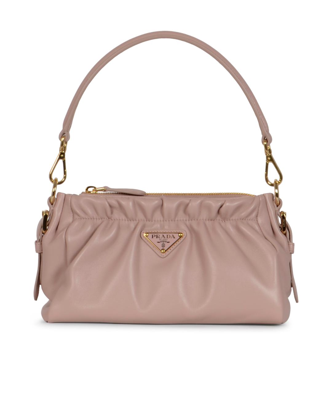 PRADA Розовая кожаная сумка через плечо, фото 1