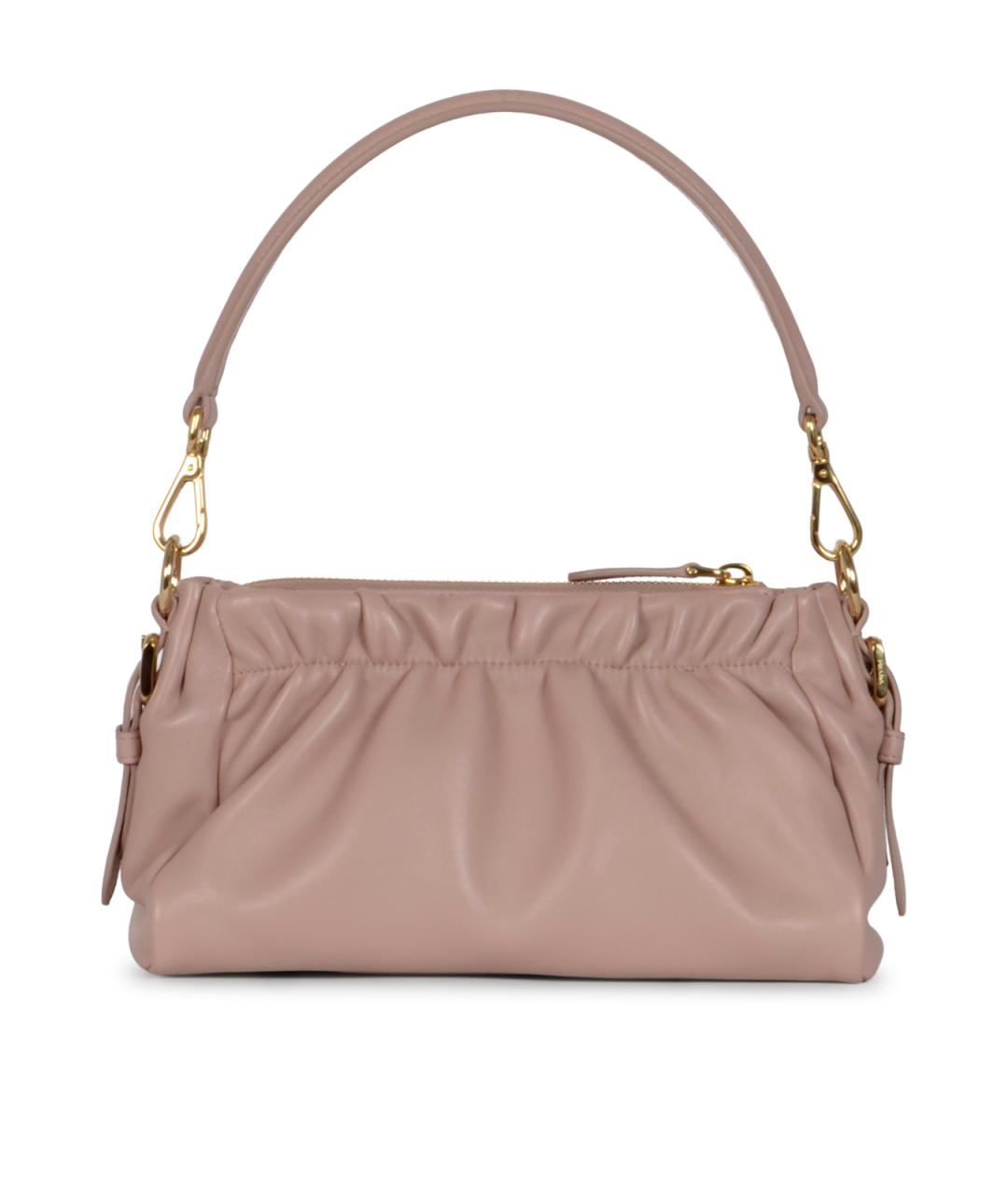 PRADA Розовая кожаная сумка через плечо, фото 3