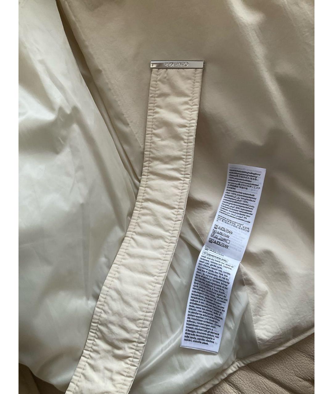 CALVIN KLEIN Бежевая полиамидовая куртка, фото 4