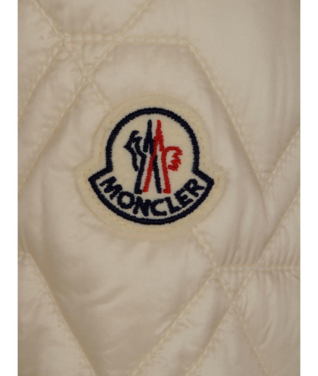 MONCLER Белая синтетическая куртка, фото 3