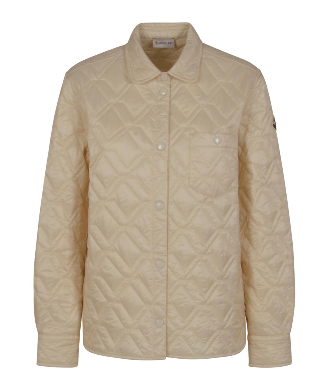 MONCLER Белая синтетическая куртка, фото 1