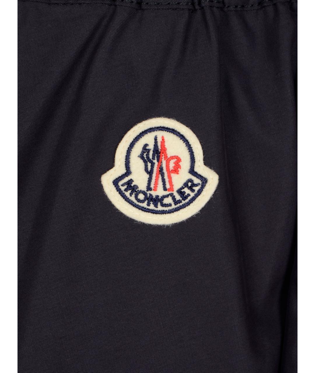 MONCLER Темно-синяя синтетическая юбка миди, фото 3